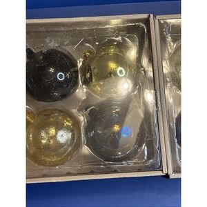 St. Nicholas Square 2 Sets Of Four Glass Christmas Ornaments